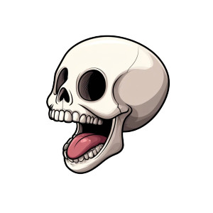 Chibi Skull Side Vinyl Car Decal Sticker – Waterproof & UV-Resistant 8"