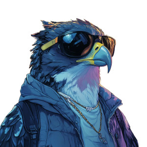 Stylish Hawk Art Vinyl Car Decal Sticker – Waterproof & UV-Resistant 8"