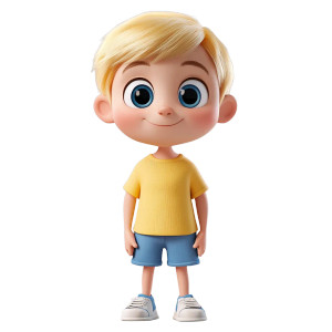 Blond Disney Boy Vinyl Car Decal Sticker – Waterproof & UV-Resistant 8"