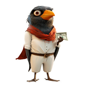 Ugly Crow Cartoon Vinyl Car Decal Sticker – Waterproof & UV-Resistant 8"