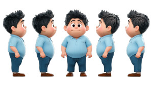 Pixar Style Boy V4 Vinyl Car Decal Sticker – Waterproof & UV-Resistant 8"