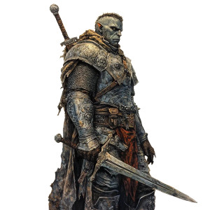 Half-Orc Paladin V3 Vinyl Car Decal Sticker – Waterproof & UV-Resistant 8"