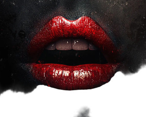 Vampire Lips V5 Vinyl Car Decal Sticker – Waterproof & UV-Resistant 8"