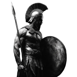 Spartan Warrior V176 Vinyl Car Decal Sticker – Waterproof & UV-Resistant 8"