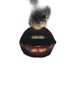 Grunge Punk Mouth Vinyl Car Decal Sticker – Waterproof & UV-Resistant 8"