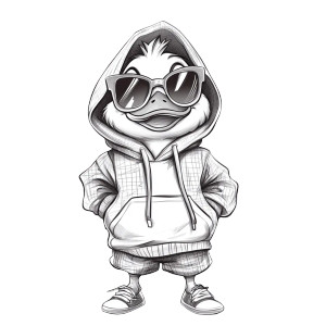 Trendy Duck Character Vinyl Car Decal Sticker – Waterproof & UV-Resistant 8" Trendy Duck Character Vinyl Car Decal Sticker – Waterproof & UV-Resistant 8"