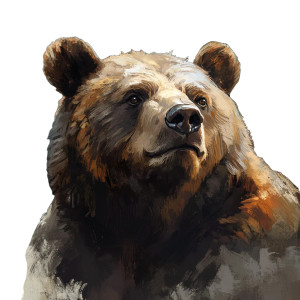 Painterly Bear Vinyl Car Decal Sticker – Waterproof & UV-Resistant 8" Painterly Bear Vinyl Car Decal Sticker – Waterproof & UV-Resistant 8"