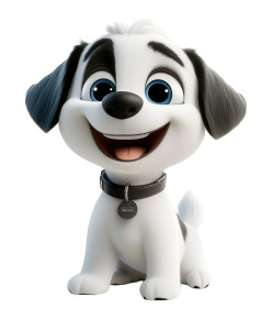 Happy Puppy Dog Vinyl Car Decal Sticker – Waterproof & UV-Resistant 8"