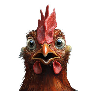 Scared Chicken V3 Vinyl Car Decal Sticker – Waterproof & UV-Resistant 8"