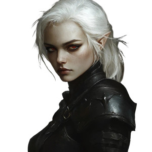 Drow Warrior Portrait Vinyl Car Decal Sticker – Waterproof & UV-Resistant 8"