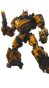 Heroic Transformer Stands Vinyl Car Decal Sticker – Waterproof & UV-Resistant 8"