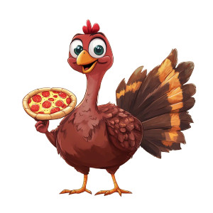 Happy Turkey Pizza Vinyl Car Decal Sticker – Waterproof & UV-Resistant 8" Happy Turkey Pizza Vinyl Car Decal Sticker – Waterproof & UV-Resistant 8"