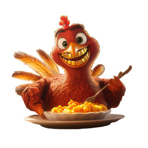 Gold Grill Turkey Vinyl Car Decal Sticker – Waterproof & UV-Resistant 8"