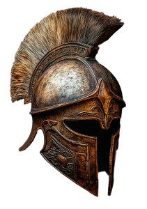 Greek Warrior'S Helmet Vinyl Car Decal Sticker – Waterproof & UV-Resistant 8"