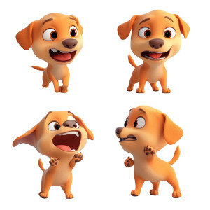 Pixar Style Dog V8 Vinyl Car Decal Sticker – Waterproof & UV-Resistant 8"