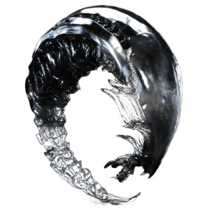 Abstract Chrome Sculpture Vinyl Car Decal Sticker – Waterproof & UV-Resistant 8"