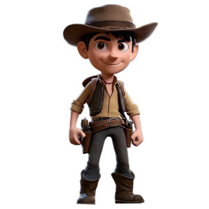 Young Indiana Jones Vinyl Car Decal Sticker – Waterproof & UV-Resistant 8"