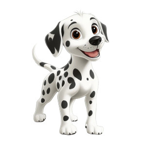 Anime Dalmatian Puppy Vinyl Car Decal Sticker – Waterproof & UV-Resistant 8"