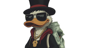 Hip-Hop Scrooge Mcduck Vinyl Car Decal Sticker – Waterproof & UV-Resistant 8"