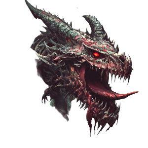 Zombie Dragon Lich Vinyl Car Decal Sticker – Waterproof & UV-Resistant 8"