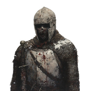 Zombified Medieval Soldier Vinyl Car Decal Sticker – Waterproof & UV-Resistant 8"