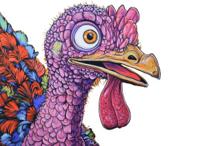 Cartoonish Goofy Turkey Vinyl Car Decal Sticker – Waterproof & UV-Resistant 8" Cartoonish Goofy Turkey Vinyl Car Decal Sticker – Waterproof & UV-Resistant 8"