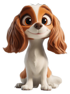 Pixar Style Spaniel Vinyl Car Decal Sticker – Waterproof & UV-Resistant 8"