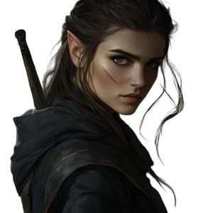 Rogue Half-Elf Thief Vinyl Car Decal Sticker – Waterproof & UV-Resistant 8"