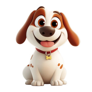 Stylised Goofy Dog Vinyl Car Decal Sticker – Waterproof & UV-Resistant 8"