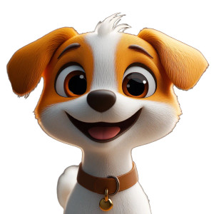 Cute 3D Dog V4 Vinyl Car Decal Sticker – Waterproof & UV-Resistant 8"