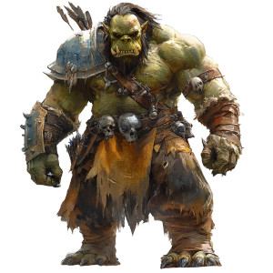 One-Eyed Orc Warrior Vinyl Car Decal Sticker – Waterproof & UV-Resistant 8"