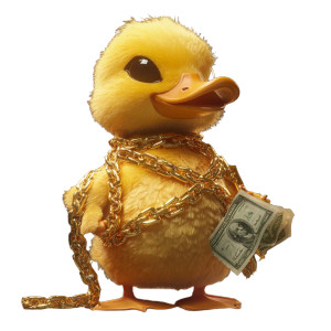 Famous Rich Duck Vinyl Car Decal Sticker – Waterproof & UV-Resistant 8"