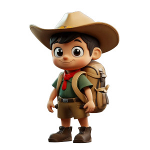 Cowboy Scout Mascot Vinyl Car Decal Sticker – Waterproof & UV-Resistant 8" Cowboy Scout Mascot Vinyl Car Decal Sticker – Waterproof & UV-Resistant 8"
