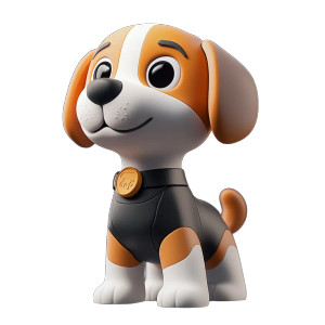 Hyperbound Hound Mascot Vinyl Car Decal Sticker – Waterproof & UV-Resistant 8"