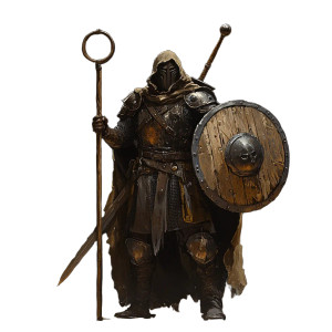 Armored Cleric Vinyl Car Decal Sticker – Waterproof & UV-Resistant 8"