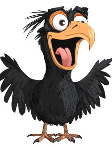 Cute Anthropomorphic Condor Vinyl Car Decal Sticker – Waterproof & UV-Resistant 8"