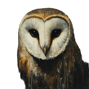 Gothic Barn Owl Vinyl Car Decal Sticker – Waterproof & UV-Resistant 8"