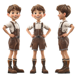 Confident European Boy Vinyl Car Decal Sticker – Waterproof & UV-Resistant 8"