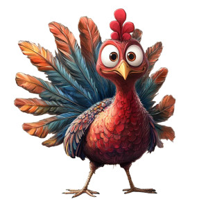 Cartoon Turkey Display Vinyl Car Decal Sticker – Waterproof & UV-Resistant 8" Cartoon Turkey Display Vinyl Car Decal Sticker – Waterproof & UV-Resistant 8"