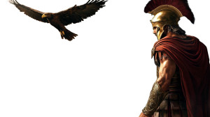 Greek Warrior Eagle Vinyl Car Decal Sticker – Waterproof & UV-Resistant 8"