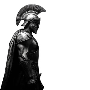 Lonely Spartan Warrior Vinyl Car Decal Sticker – Waterproof & UV-Resistant 8"