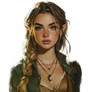 Witchy Halfling Girl Vinyl Car Decal Sticker – Waterproof & UV-Resistant 8"