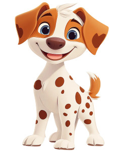 Spotted Cartoon Dog Vinyl Car Decal Sticker – Waterproof & UV-Resistant 8"