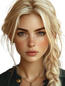 Blonde Arcane Character Vinyl Car Decal Sticker – Waterproof & UV-Resistant 8"