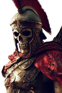 Skull-Faced Spartan Vinyl Car Decal Sticker – Waterproof & UV-Resistant 8"