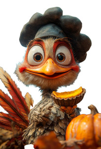 Chef Turkey Pie Vinyl Car Decal Sticker – Waterproof & UV-Resistant 8"