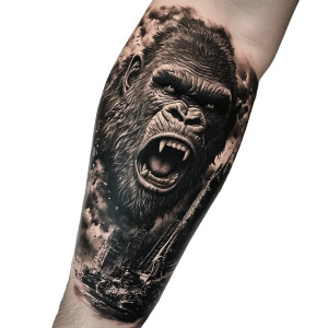 Kong Forearm Tattoo Vinyl Car Decal Sticker – Waterproof & UV-Resistant 8" Kong Forearm Tattoo Vinyl Car Decal Sticker – Waterproof & UV-Resistant 8"