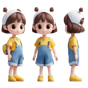 Trendy Short-Haired Girl Vinyl Car Decal Sticker – Waterproof & UV-Resistant 8"