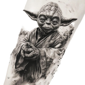 Realistic Yoda Vinyl Car Decal Sticker – Waterproof & UV-Resistant 8"
