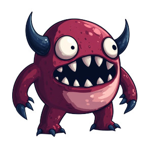 Cute Monster Toon Vinyl Car Decal Sticker – Waterproof & UV-Resistant 8"